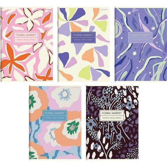 TOP, Quaderni + Bloc notes, Notizbuch A5/60K Floradelic Linie (10 Stück) TOP2000 (A5, Copertina rigida)