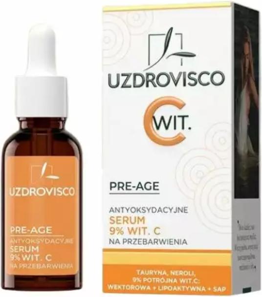 Actual product image Uzdrovisco Pre-Age Face Serum With Vitamin C 9% 30Ml (30 ml)