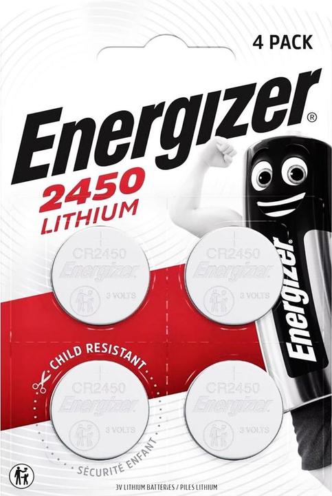 Energizer Knopfzelle CR 2450 3 V 4 St. 620 mAh Lithium (4 pcs., CR2450, 620 mAh)
