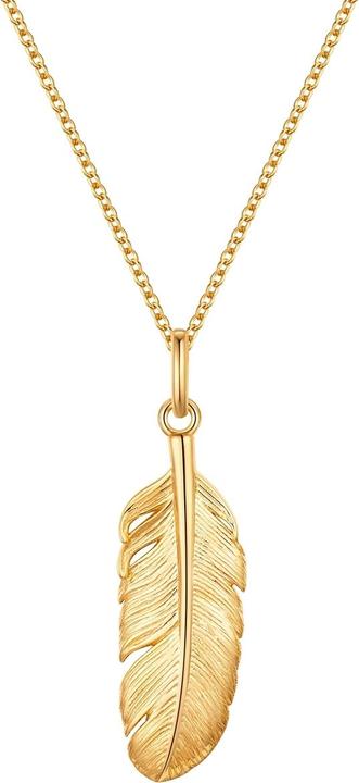 Immagine prodotto Glanzstücke München Collana da donna con piume in argento - 35038 (Argento, 70 cm)