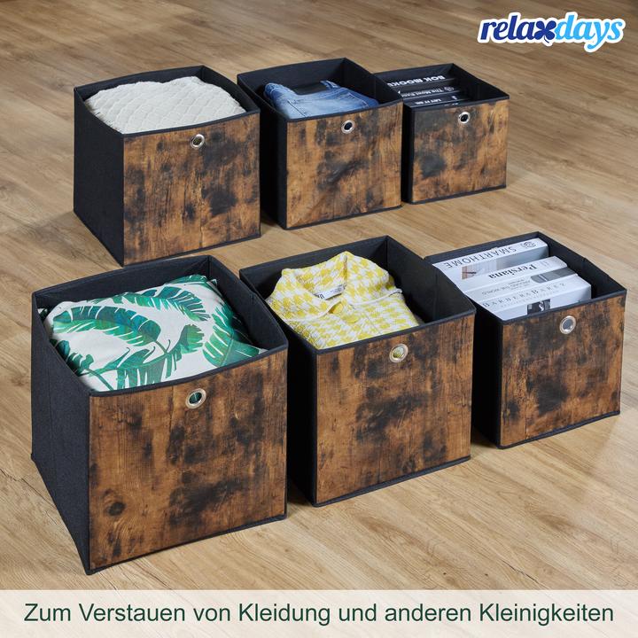 Image du produit Relaxdays 6x bacs-de-rangement (30 x 30 x 30 x 30 cm, 27 l)