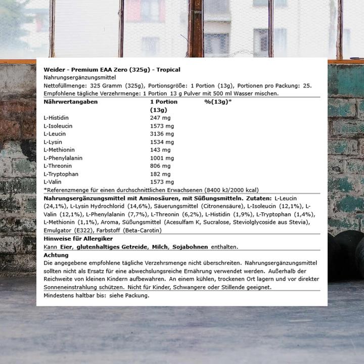 Produktbild Weider Premium EAA (325 g, 1x, Tropical)
