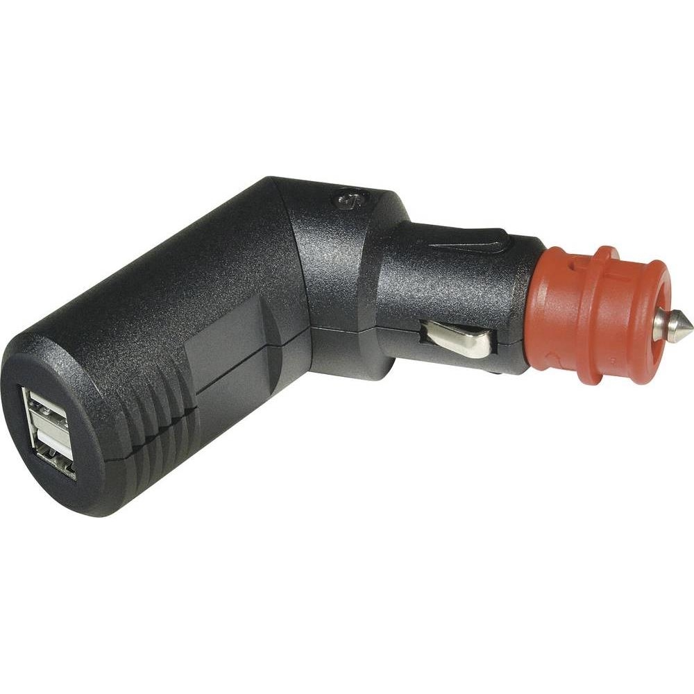 ProCar Winkelbarer 2fach USB Ladestecker, Auto Adapter