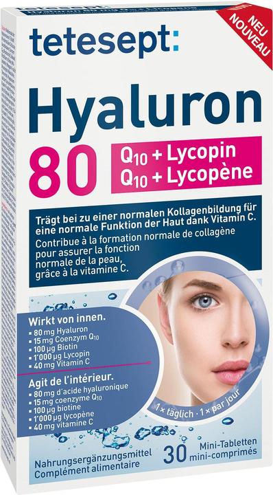 Produktbild Tetesept Hyaluron 80 (30 Stück, Tabletten, 19 g)