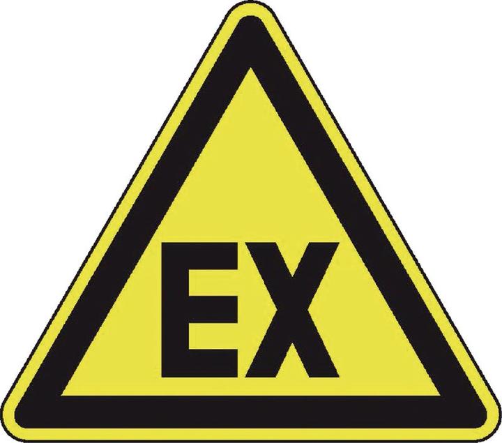 Produktbild BRW Warnschild Explosionsfähige Atmosphäre - 10 cm
