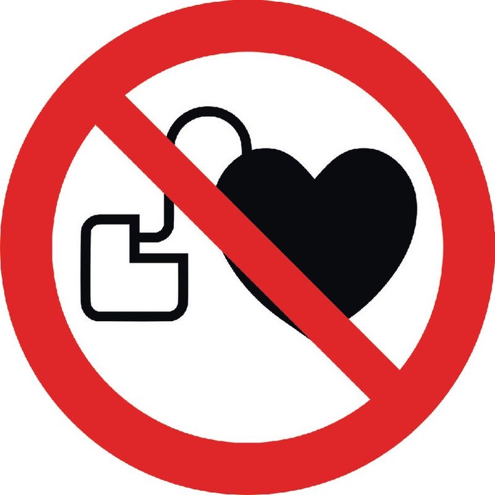 Immagine prodotto BRW Cartello di divieto per persone con pacemaker - Ø 10 cm