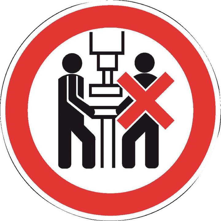 Image du produit BRW Panneaux d'interdiction utilisation de la machine par 1 seule personne - Ø 10 cm