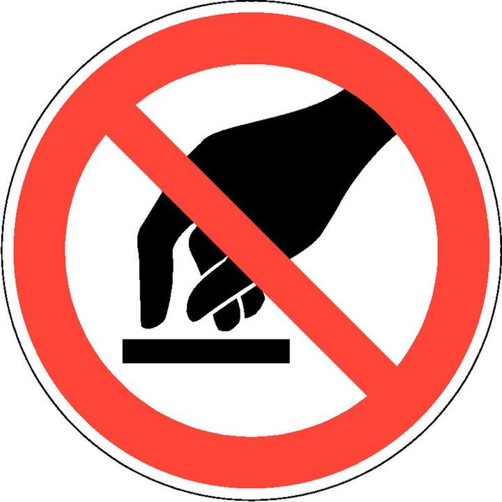 Actual product image BRW Prohibition sign Do not touch - Ø 20 cm