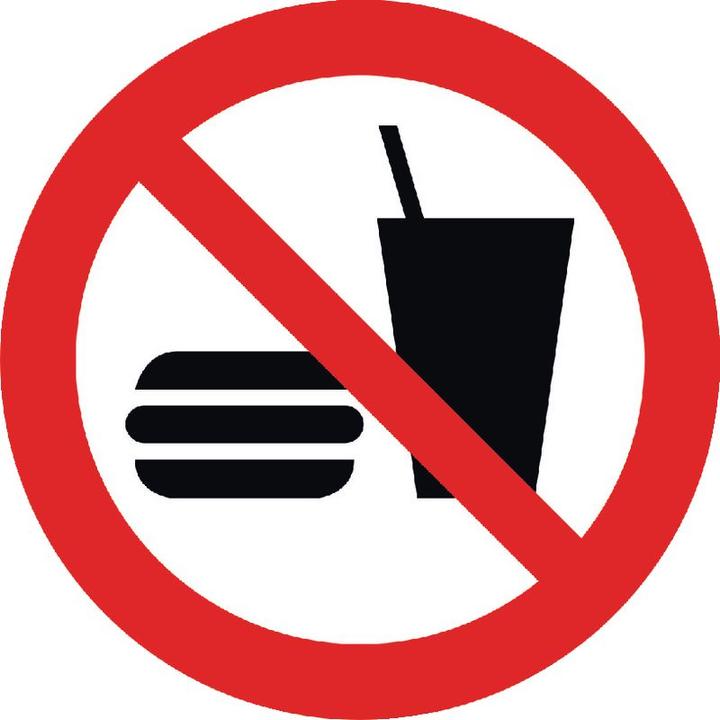 Produktbild BRW Verbotsschild Essen und Trinken verboten - Ø 20 cm