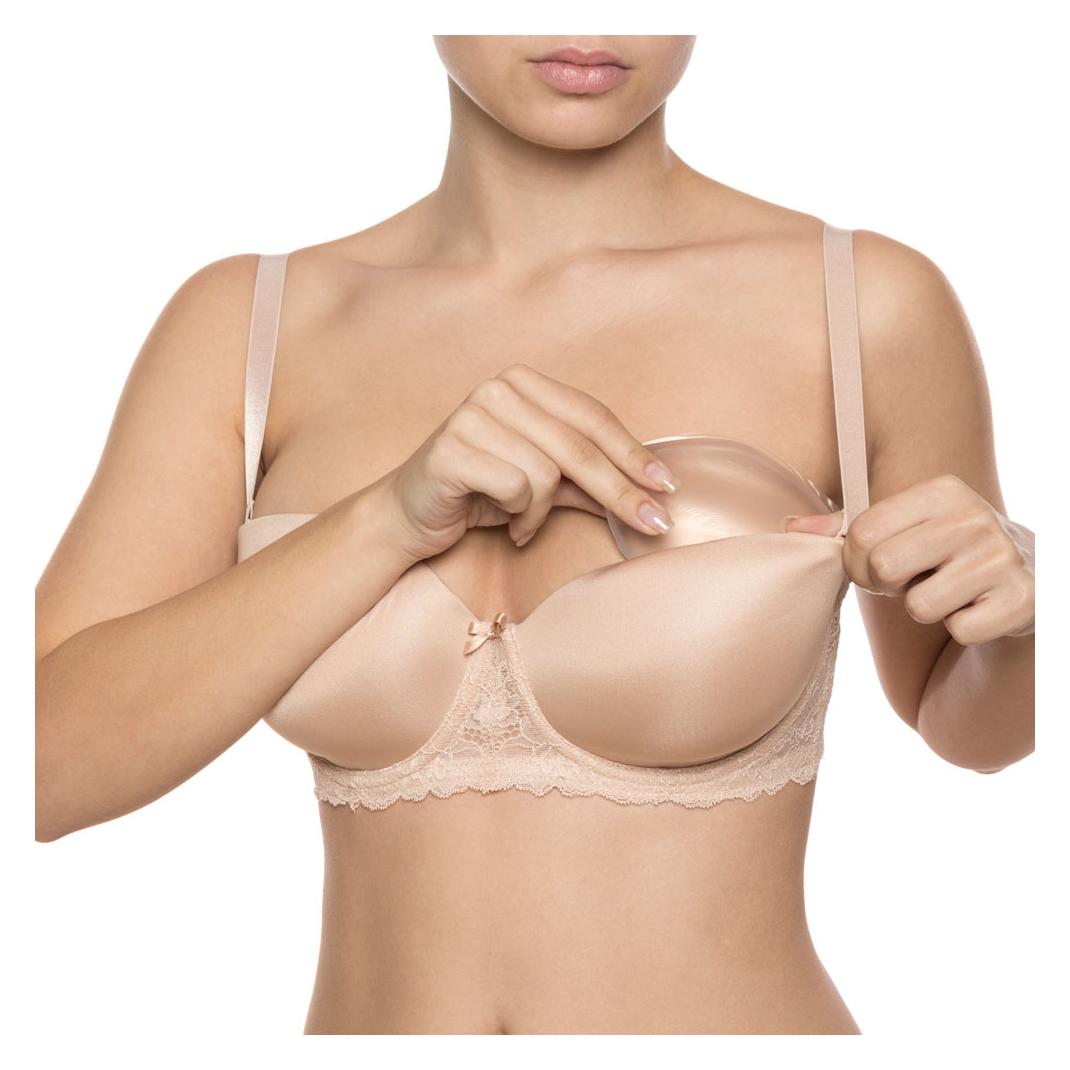 Bye Bra, BHs, Half Push-Up Pads, Transparent, (Einzelpack, One Size)