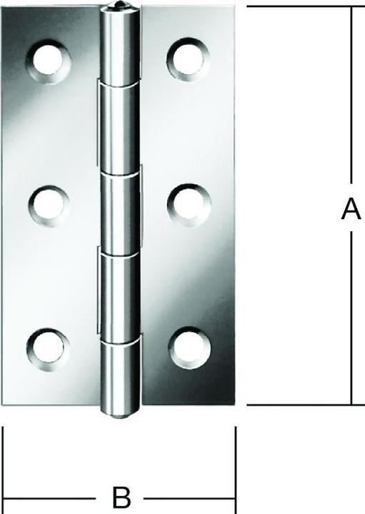 Produktbild Vormann Schmale Scharniere verzinkt 50 x 31 mm