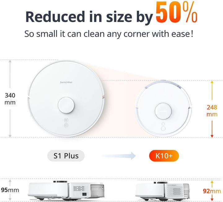 Image du produit SwitchBot Mini Robot Vacuum K10+ (Robot vacuum)
