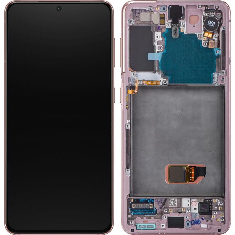 Samsung LCD Display Module fur Galaxy S21 5G G991, Pink (Display), Pezzi di ricambio per dispositivi mobili, Pink