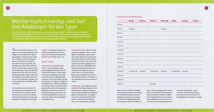 Nährwerte und Zutaten Kopfschmerzen und Migräne - Das Übungsbuch (Deutsch, Benjamin Schäfer, 2024)