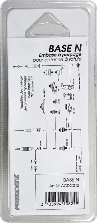 Actual product image President Mount N DV 27/2 in the blister for butterfly antennas
