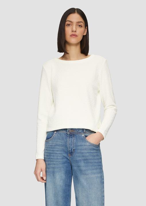 Actual product image S.Oliver Sweatshirt Strukturiertes Sweatshirt mit Rundhalsausschnitt (48)