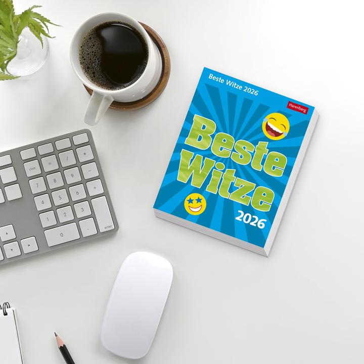 Actual product image Harenberg Beste Witze Tagesabreisskalender 2026 (Hardcover, German)