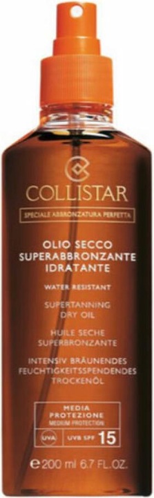 Immagine prodotto Collistar Olio secco superabbronzante Spf 15 (Spray solare, SPF 15, 200 ml, 150 g)
