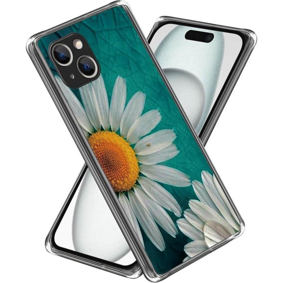 Cover-Discount iPhone 15 Plus - Cover Handyhülle IMD Margeriten (Apple iPhone 15 Plus), Smartphone Hülle, Mehrfarbig