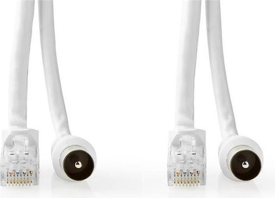 Produktbild Nedis Coax & Cat6 Kombikabel IEC (Coax) Stecker / RJ45 IEC (Coax) Buchse / RJ45 Vernickelt RG58 75 O