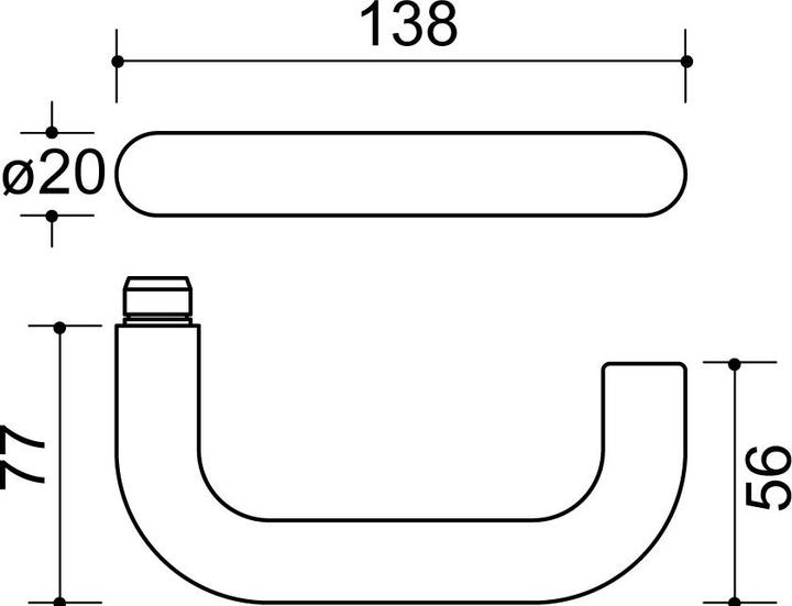 Image du produit Hewi Poignée de porte 111R paire, noir p (Poignée de porte)