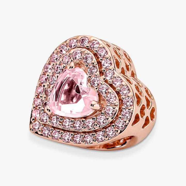 Immagine prodotto Pandora Charms/Beads a forma di cuore di rosa (Metallo, placcato oro rosa)