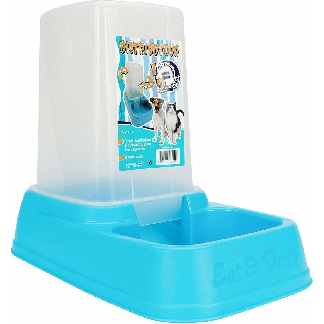AIME Distributeur 2en1 croquettes et eau - Pour chat et chien
