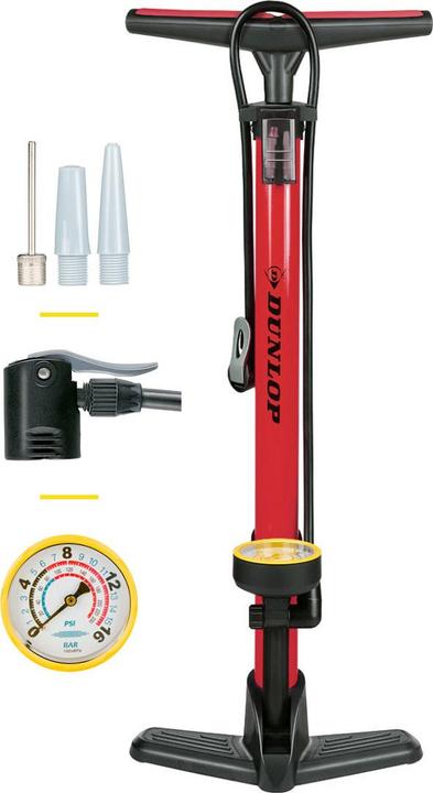 Produktbild Dunlop Fahrrad Standpumpe schwarz/rot