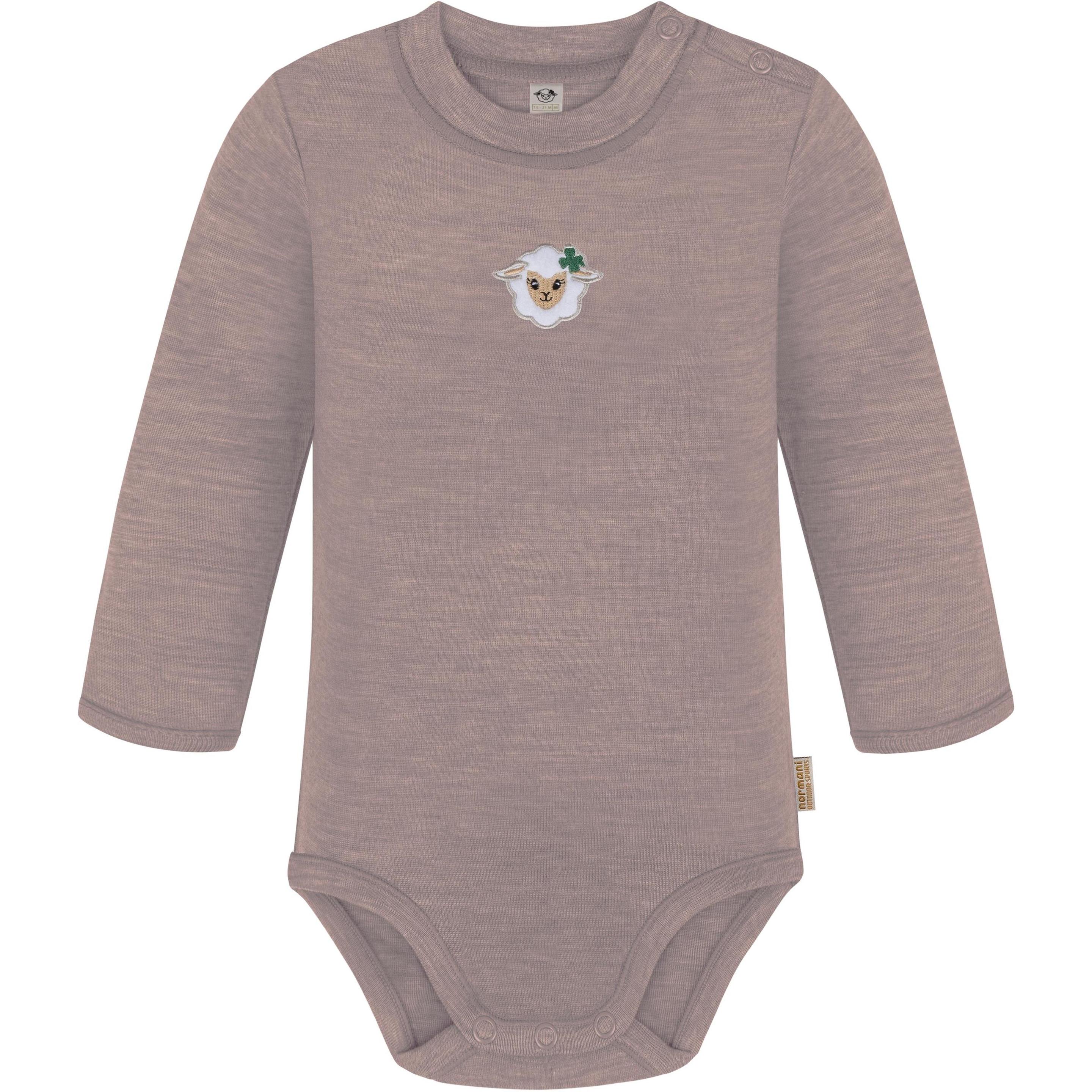 Normani, Herren, Body, Baby Merino Langarmbody „Tuai" - 9395, Rosa, (56)