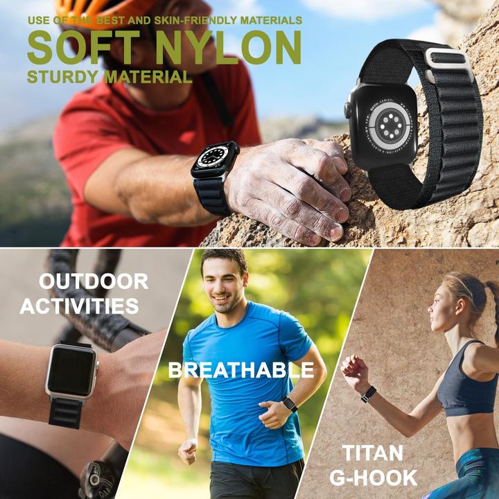 Produktbild Nalia Alpine Nylon Smart-Watch Armband (Nylon, Silikon)