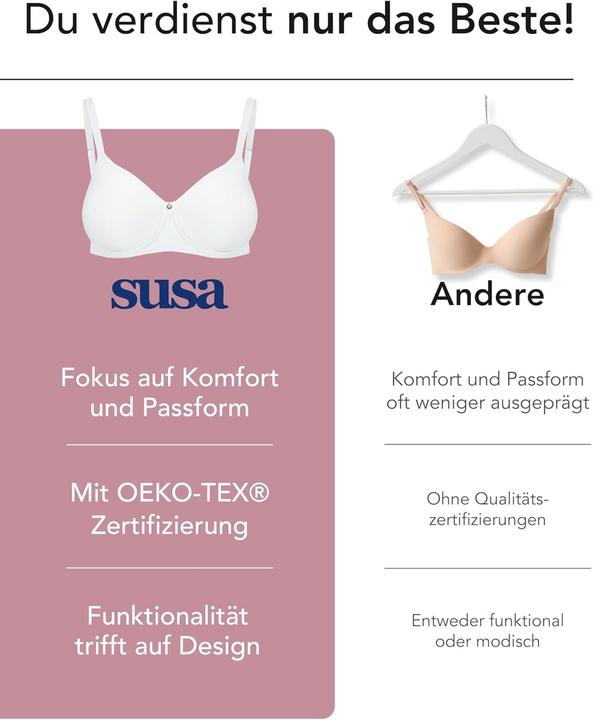 Produktbild Susa Catania Beha voor dames, wit, 80C (Einzelpack, 80 C)
