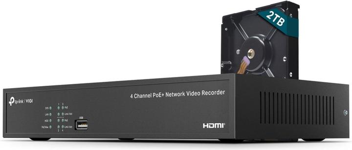 Produktbild TP-Link 4 Channel PoE NVR 2TB HDD (Netzwerk Videorecorder (NVR))