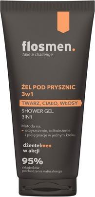 Produktbild Floslek Flosmen 3 In 1 Shower Gel Face - Body - Hair 225ml (225 ml)