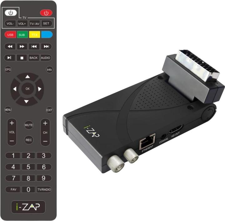 Produktbild Zap I-Zap Decoder T375 Dvbt2 Hevc Usb Hd (DVB-T, DVB-T2)