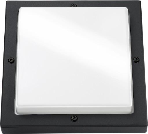 Sg LED wandlamp Bassi sw IP65 614187 10W 580lm 3000K dim IK10 240x240mm (580 lm)