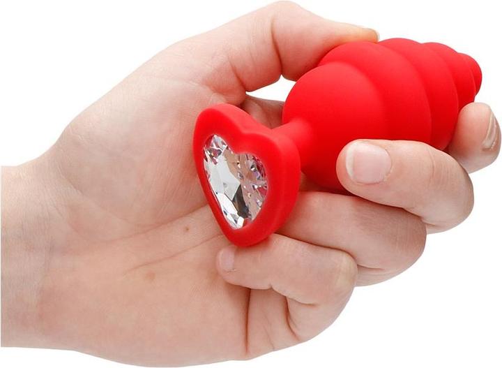 Produktbild Ouch! Extra Large Ribbed Diamond Heart Plug