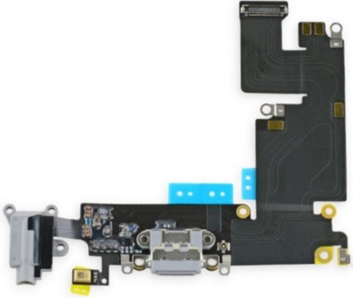 Actual product image Foxconn iPhone 6 Plus Lightning Dock Connector Audioflex Microphone grey black (Apple iPhone 6 Plus)