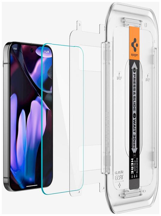 Actual product image Spigen EZ Fit Tempered Glass Clear Screen Protector Google Pixel 9 Pro XL 2-Pack (2 Piece, Google Pixel 9 Pro XL)