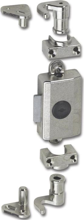 Junie ASS 7581 Zylinder-Drehstangenschloss Dornmass 30 mm, Zamak vernickelt