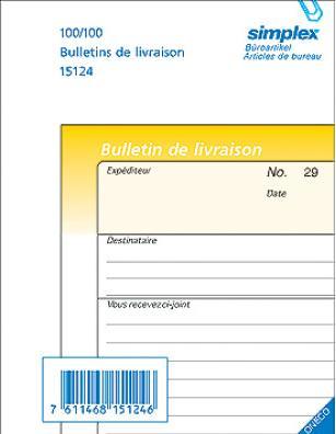 Image du produit Simplex Bons de livraison en français (150x)