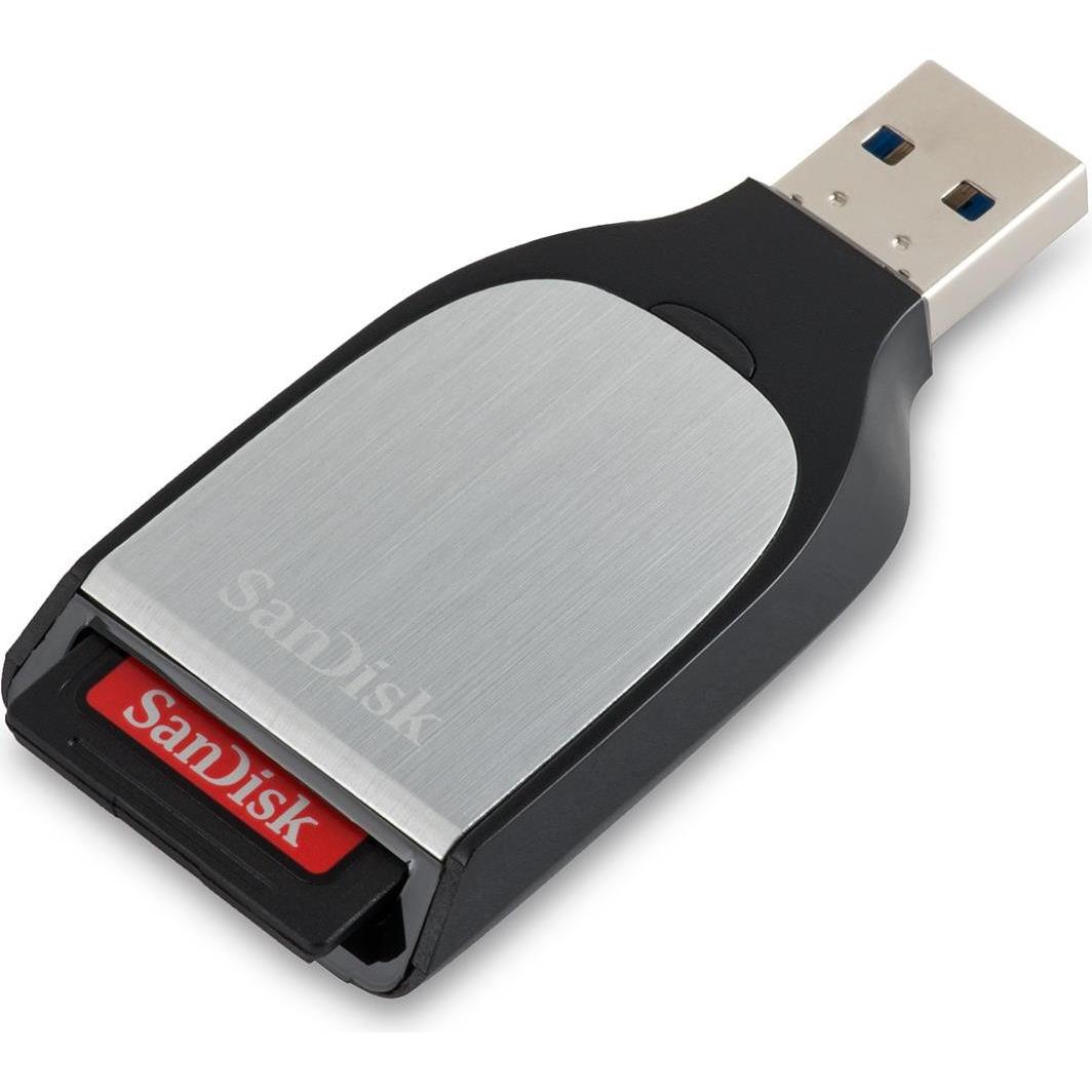 SANDISK ExtremePro UHS II tipo A (USB 3.0), Lettore di schede di memoria, Nero, Argento
