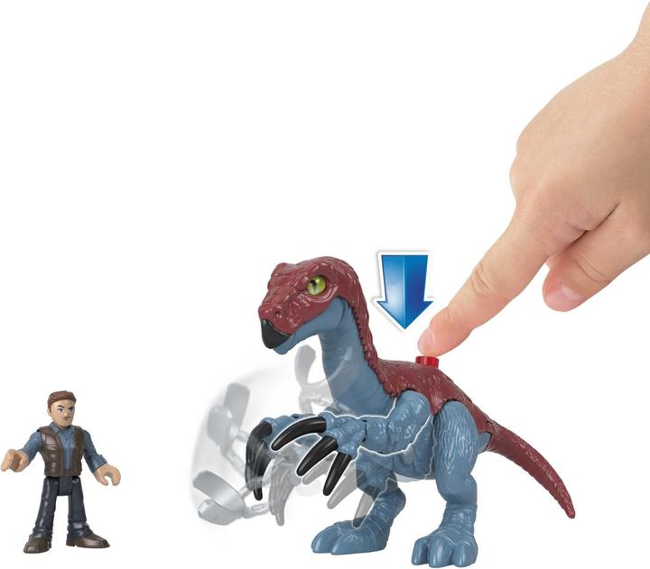 Actual product image Imaginext Therizinosaurus & Owen