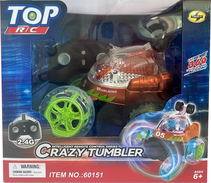 Produktbild Hama Crazy Tumbler - stunt car R/C w/light 2,4GHz - Orange (534444)