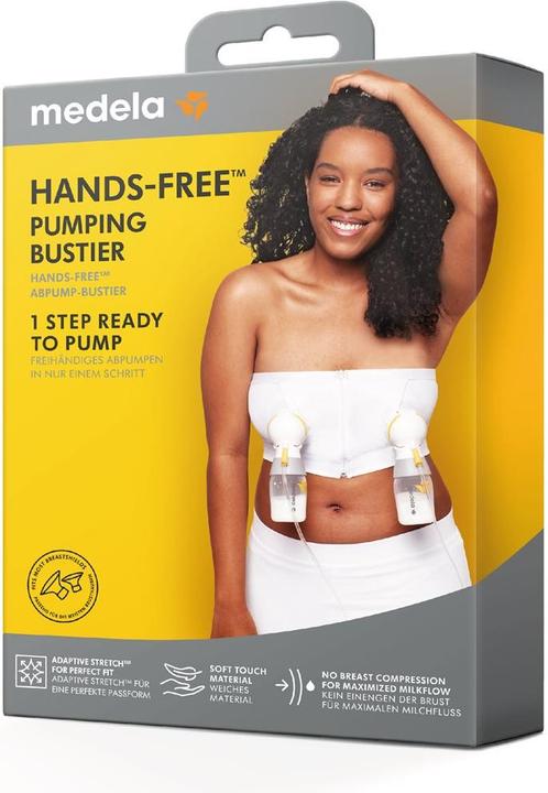 Produktbild Medela Hands-free Pumping Bustier weiss (L)