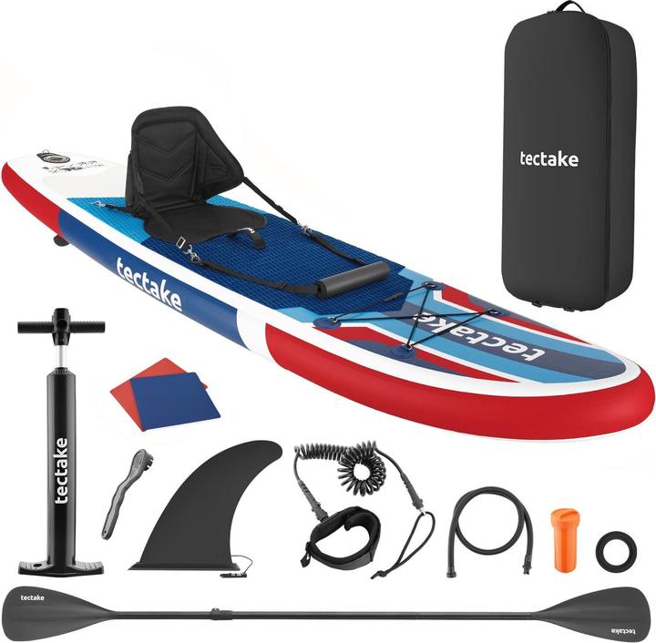 Image du produit tectake Planche de stand-up paddle 2 en 1 gonflable kit complet