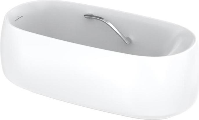 Actual product image TOTO FLOATING bathtub free-standing with tub handle round white matt (229 l, 170 cm, 83.50 cm)