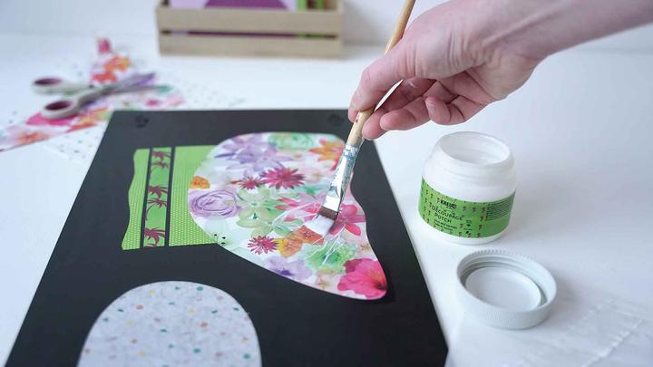 Actual product image Kreul 48251 - Art Potch Decoupage glue and varnish silk matt, 150 ml, water-based, dries quickly (150 ml)