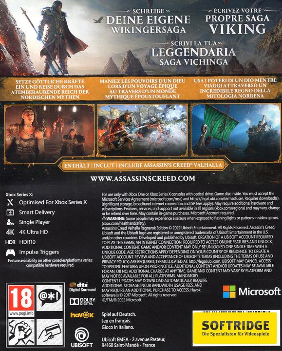 Actual product image Ubisoft Assassin's Creed: Valhalla - Ragnarok Edition (Xbox One X, Xbox One S, Xbox Series X, Multilingual)