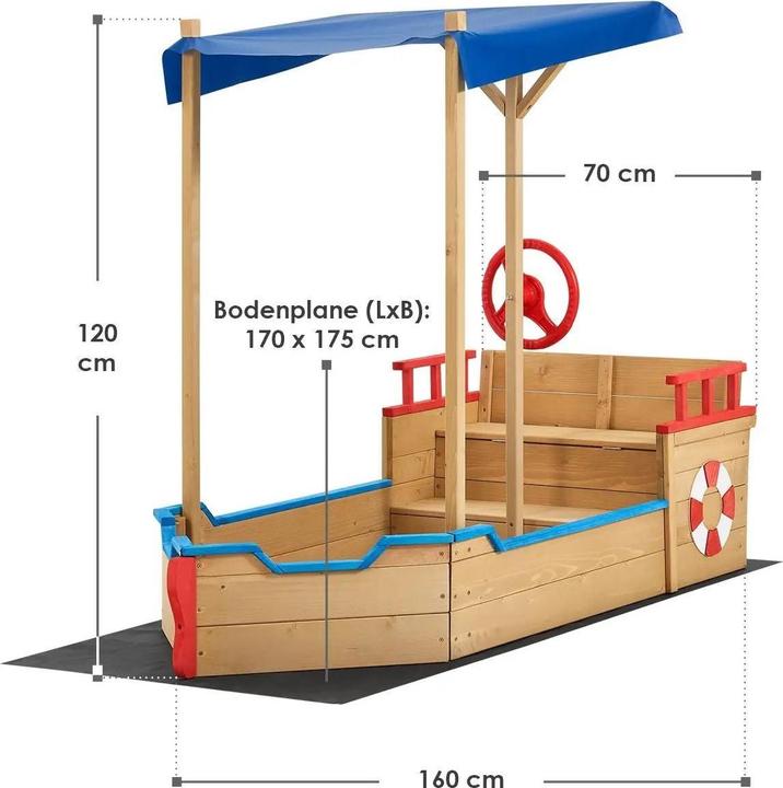 Actual product image Juskys Captain Pit - Pirate ship