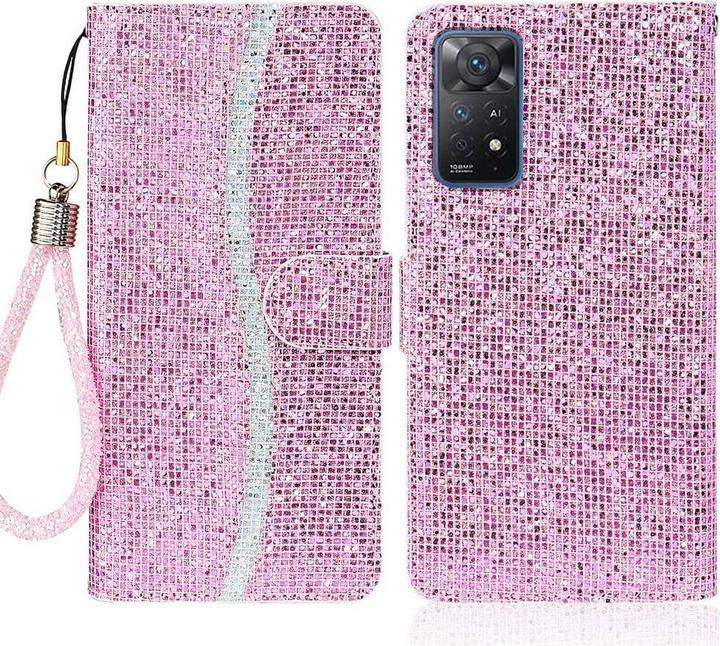 Produktbild Cover-Discount Xiaomi Redmi Note 11 Pro / 12 Pro - Glitter Leder Etui rosa (Xiaomi Redmi Note 11 Pro, Xiaomi Redmi Note 11 Pro 5G, Xiaomi Redmi Note 12 Pro)